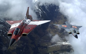 Истребители Saab 35 Draken на боевом посту