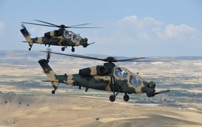 Два вертолета AgustaWestland T129 ВВС Турции
