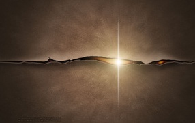 Трещина в ткани, коричневый фон