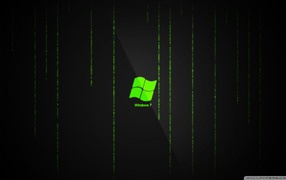 Кислотный логотип Windows, черный фон