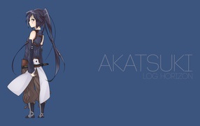 Акатцуки из аниме Лог Горизонт, голубой фон