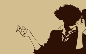 Аниме Ковбой Бибоп, коричневый фон