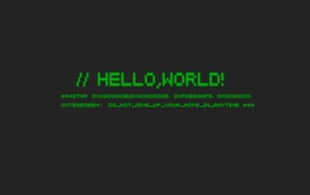 Фон Убунту, программа Привет мир