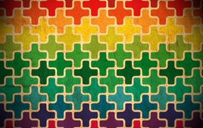 Фон из разноцветных крестиков