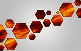 Фон из оранжевых шестиугольников