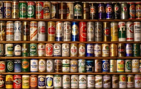Пивная полка в магазине