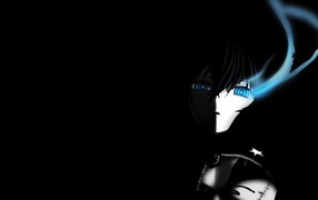 Черный фон аниме Black Rock Shooter