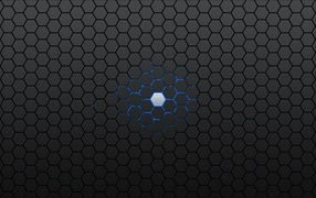 Голубая ячейка в черной структуре