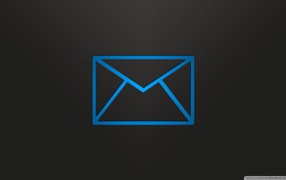 Голубое письмо, черный фон