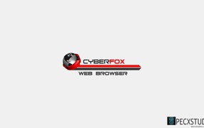 Браузер Cyberfox, красный на белом фоне