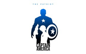 Капитан Америка, белый фон