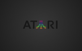 Надпись Atari, серый фон