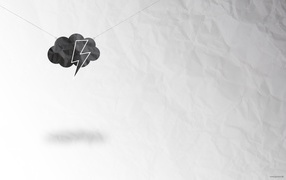 Туча с молнией, фон