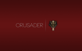 Крусадер из игры Diablo 3, красный фон