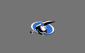 Столовые приборы, серый фон