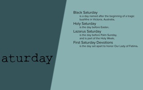 Описание субботы на английском языке