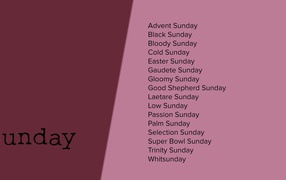 Описание воскресенья на английском языке