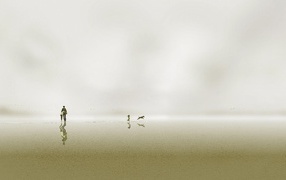 Семья с собакой на белом фоне