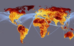 Огненная карта мира