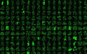 Фигурки персонажей Fallout, черный фон