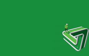 Игра в гольф, зеленый фон