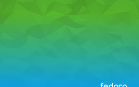 Зелено голубой фон Fedora