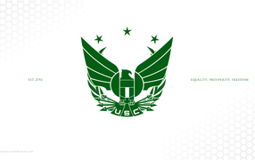 Зеленый логотип Объединенной Космической Федерации