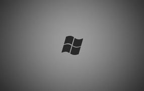 Серый логотип Майкрософт на сером фоне