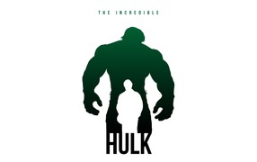 Халк, белый фон