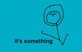 Это что-то, голубой фон