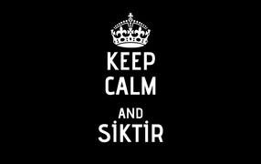 Сохраняйте спокойствие и идите прочь, черный фон