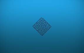 Лабиринт на голубом фоне