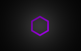 Сиреневый шестиугольник на сером фоне