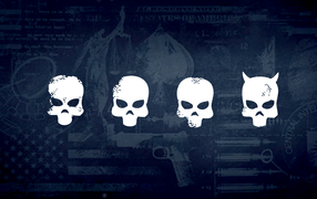 Маски Payday 2, фон флаг