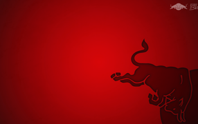 Энергетический напиток Red Bull, красный фон