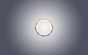 Кольцо на сером фоне