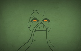 Зеленое Нечто, зеленый фон