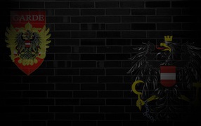 Символика Австрии на черном фоне