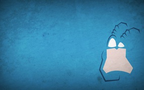 Тик-герой, голубой фон