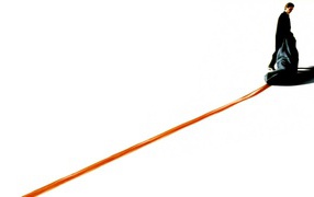 Кровавый след за мешком с трупом