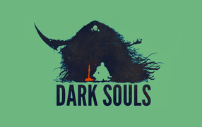 Игра Dark Souls, зеленый фон
