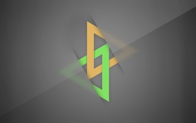 Пересечение треугольников, серый фон