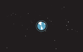 Земля среди звезд, черный фон