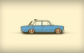 Заниженный ВАЗ, фон