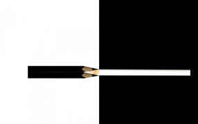 Белый и черный карандаши