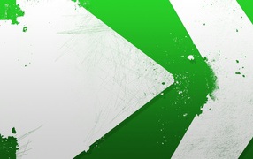 Белая стрела, зеленый фон