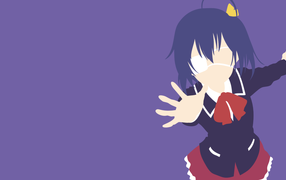 Мир аниме, сиреневый фон