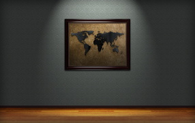 Карта мира на стене