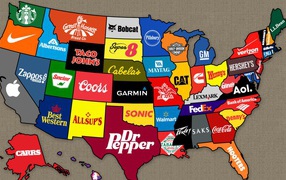 Brands on the US map