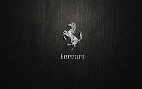 Logo Ferrari, black background